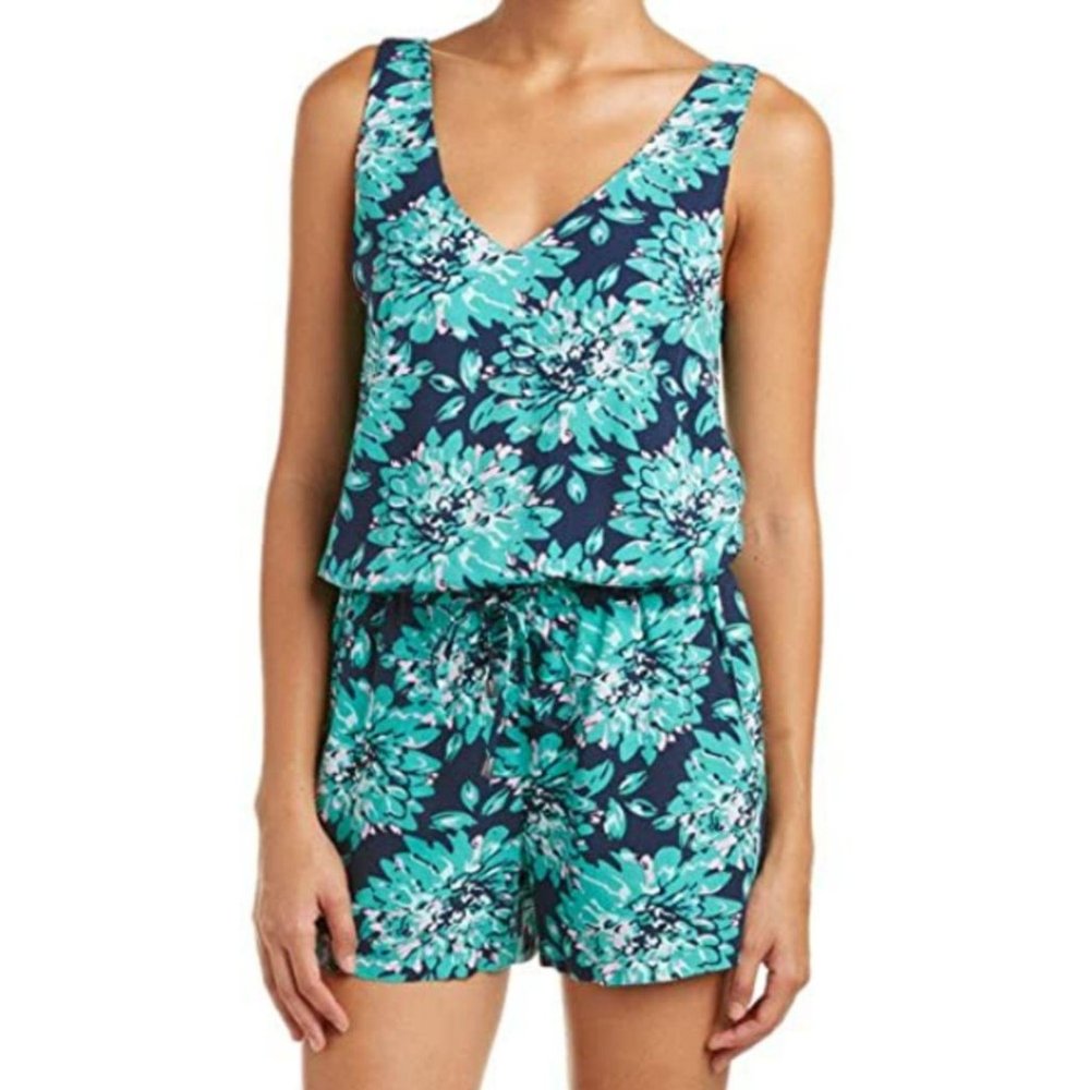 Splendid Mediterranean Blossom Floral Romper M